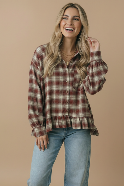 Check Plaid Button-Down Shirt