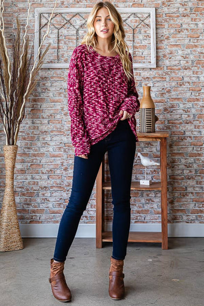 Magenta Knit Top*