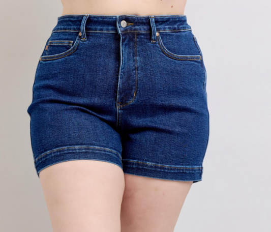 JB Tummy Control Dark Wash Shorts