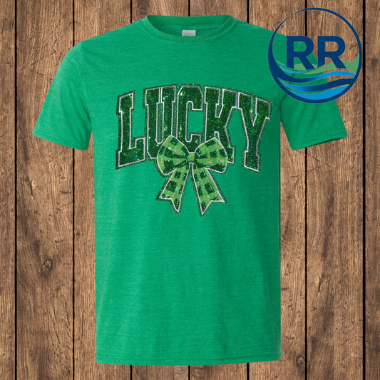 Lucky w/ Bow Patch: SoftStyle T