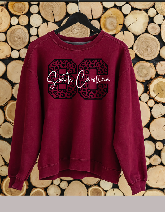 SC Leopard Print Crewneck Sweatshirt