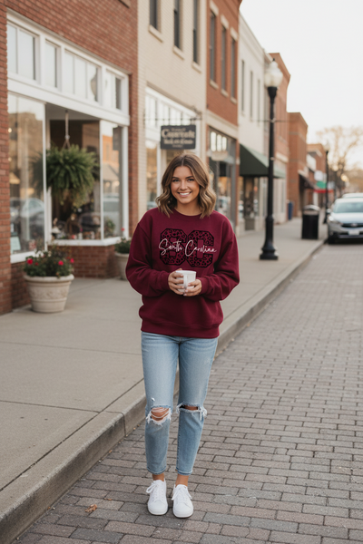 SC Leopard Print Crewneck Sweatshirt