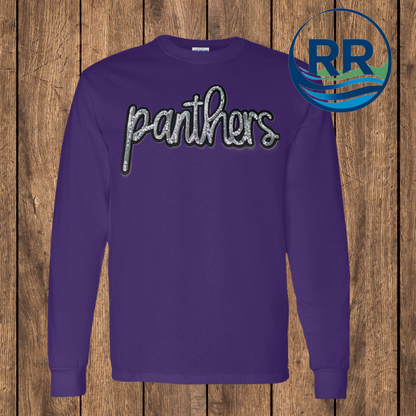 Sequin Panther Long Sleeve Tee
