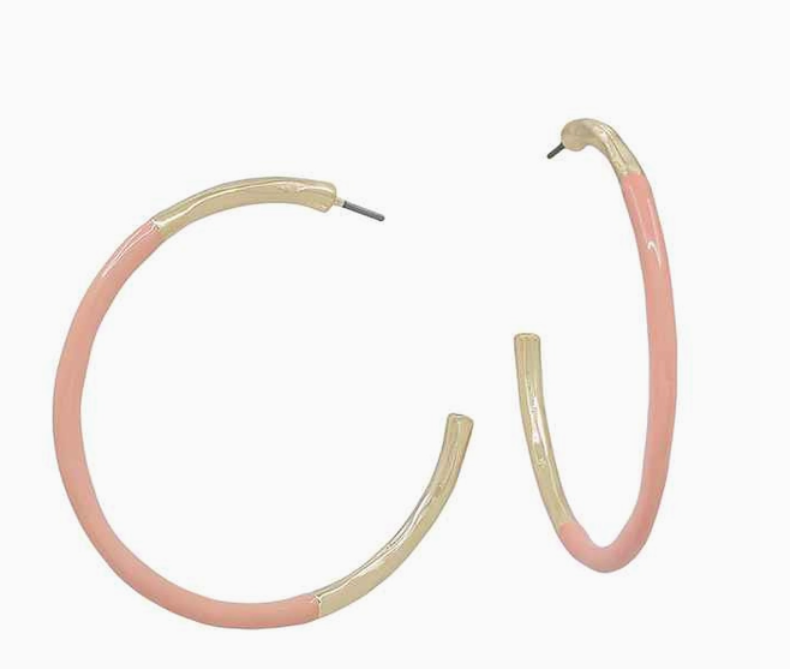 Gold Thin Hoop Color Coated Accent