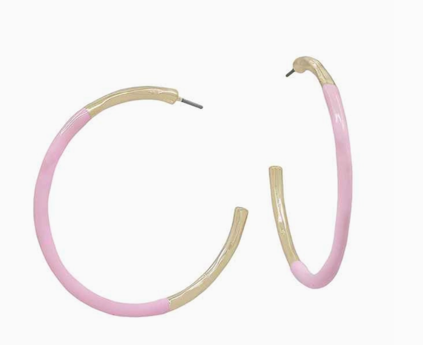 Gold Thin Hoop Color Coated Accent