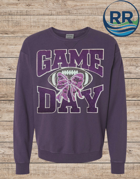 Football Game Day Comfort Colors T-Shirt  Purple