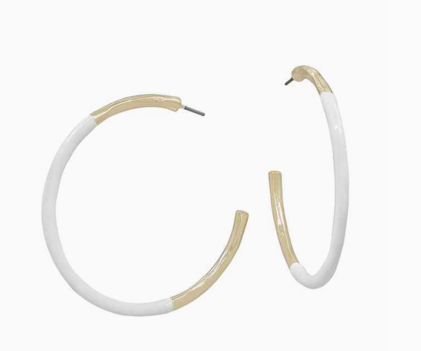 Gold Thin Hoop Color Coated Accent