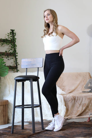 Tummy Control Leggings-Black*