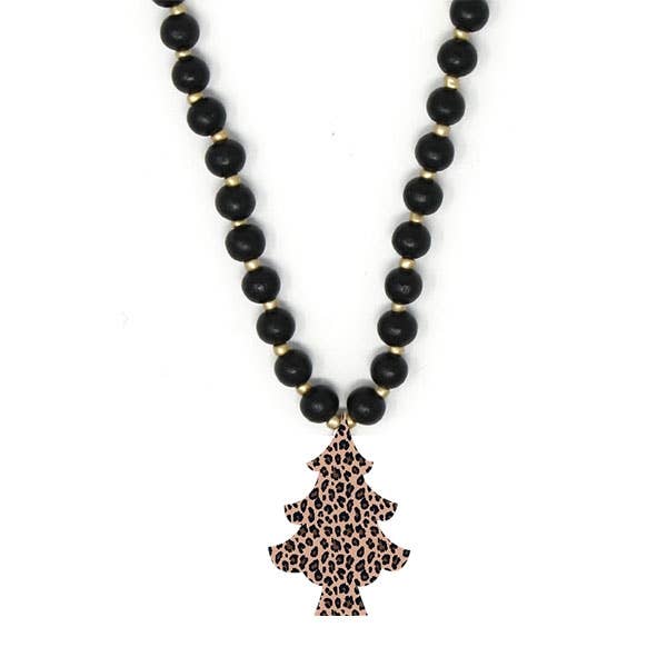 Leopard Tree Black Jennifer Necklace