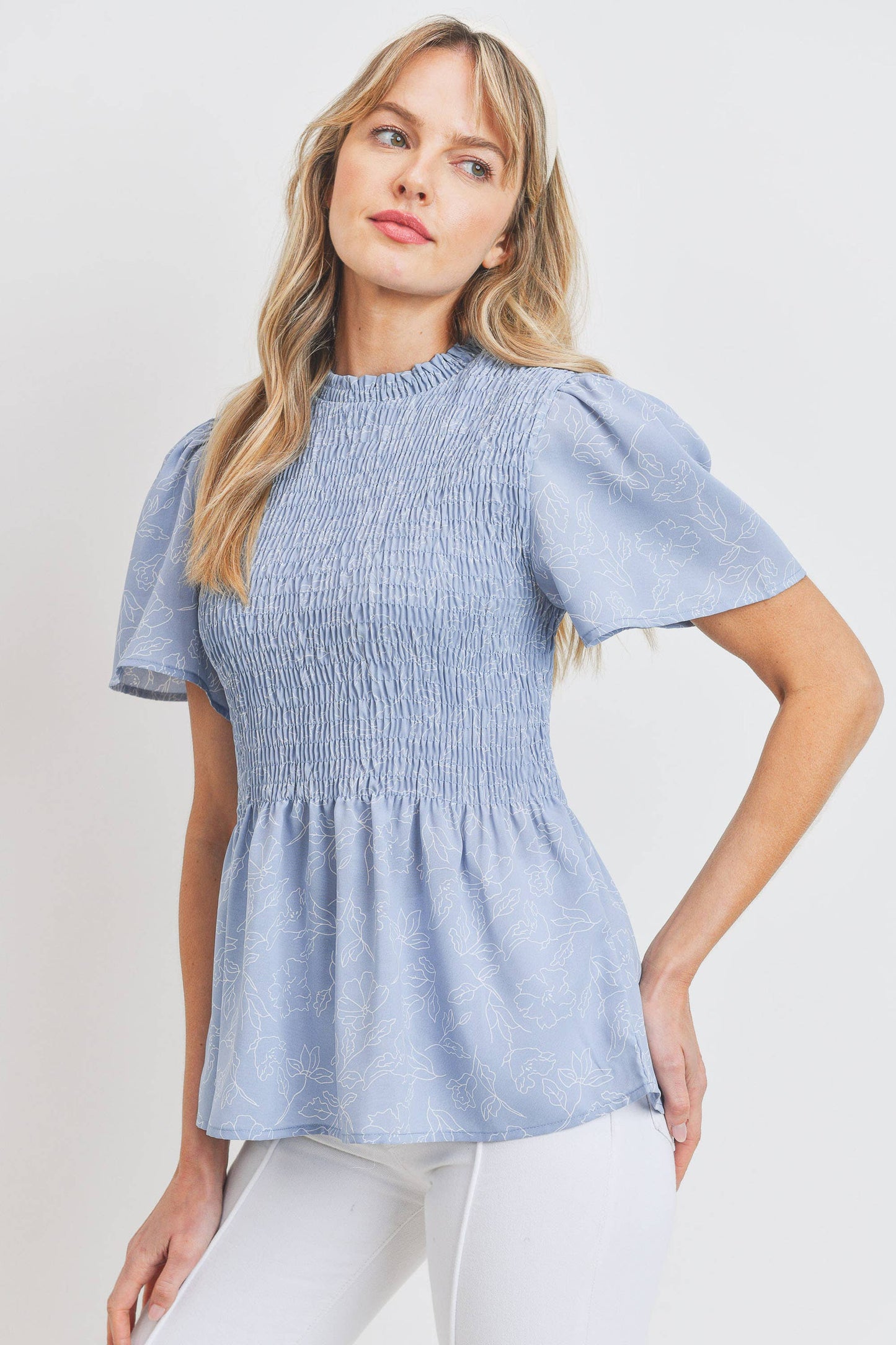 Baby Blues Smocked Top*