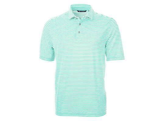 Cutter & Buck Virtue Eco Pique Stripe Polo-Fresh Mint*