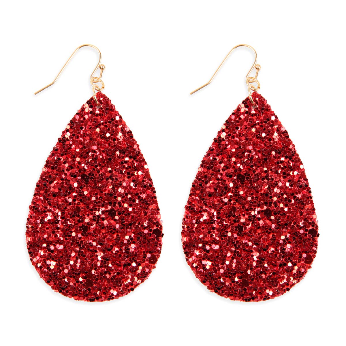 RED Sequin Teardrop Earrings*