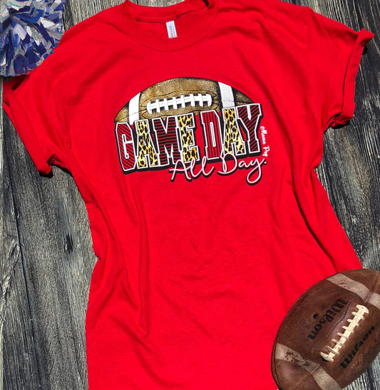 Game Day T Shirt-Red