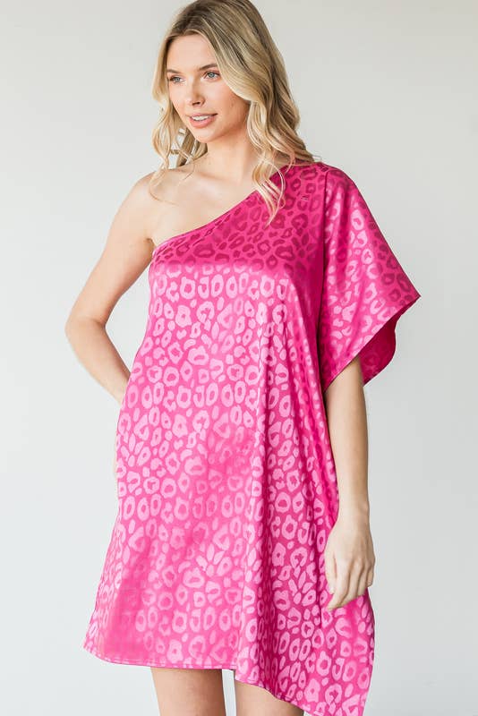 Pretty In Pink One Shoulder Dress