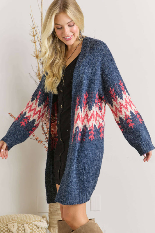 TRIBAL PATTERN CARDIGAN*