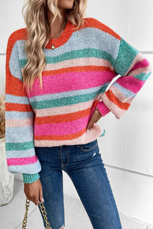 Knit Drop Shoulder Sweater*