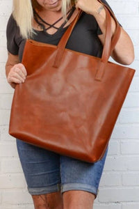 Soft Leather Large Capacity Tote*