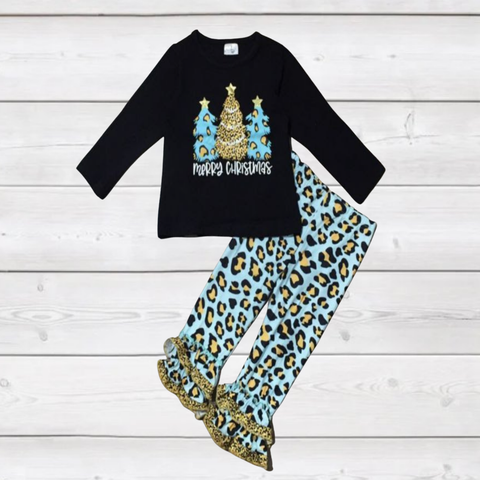 Leopard Trees Merry Christmas Outfit