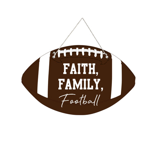 Faith Family Football Sign