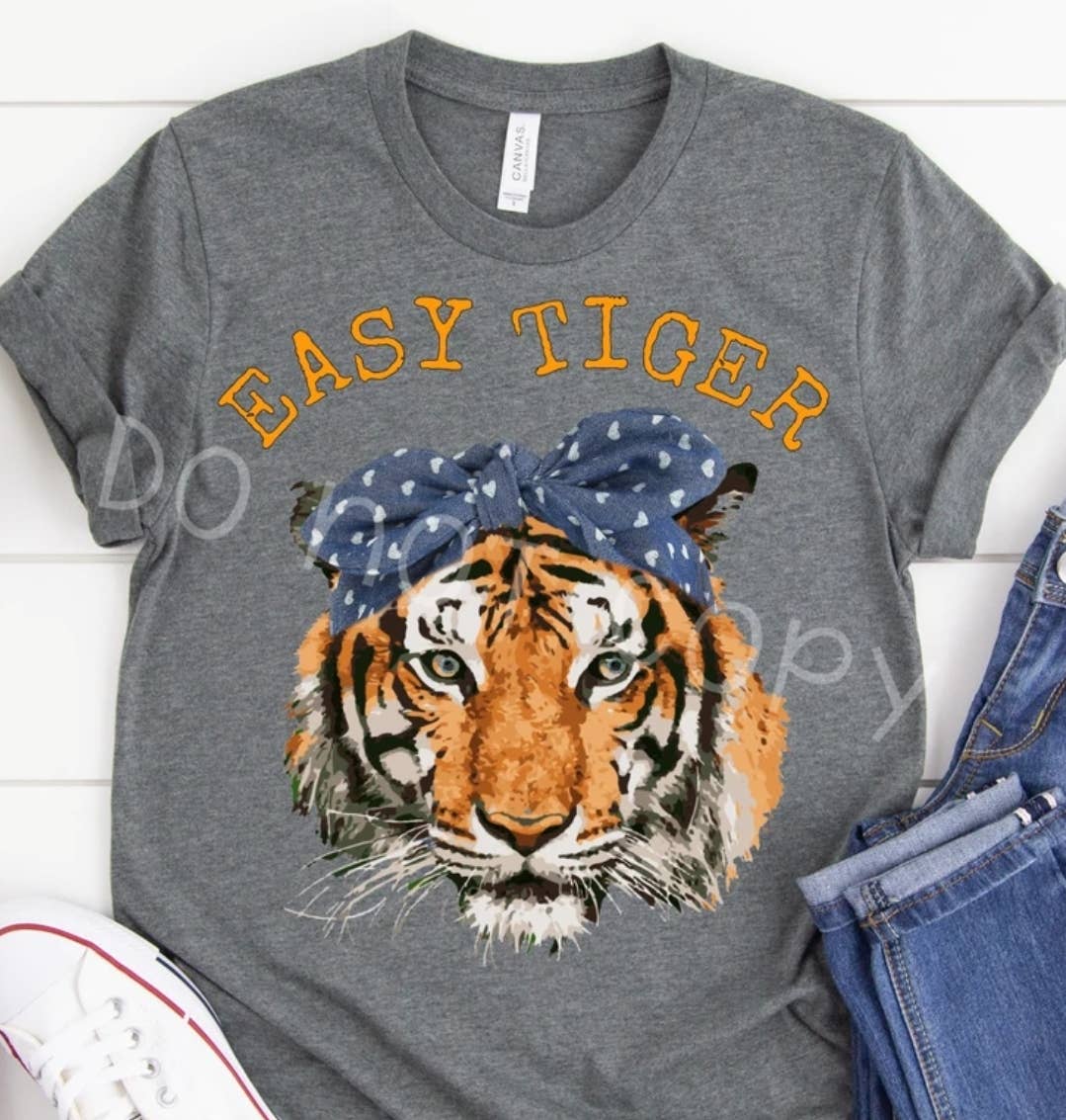 Easy Tiger Tee, Tiger with Bandana Shirt