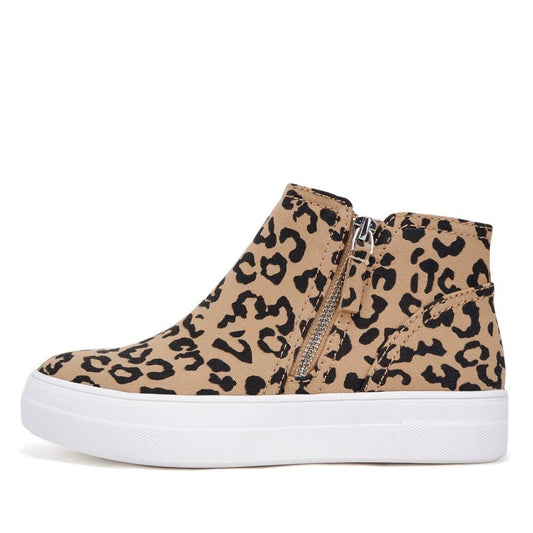 Soda Cheetah Wedge Sneakers*