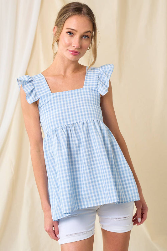 Allison Gingham Top*