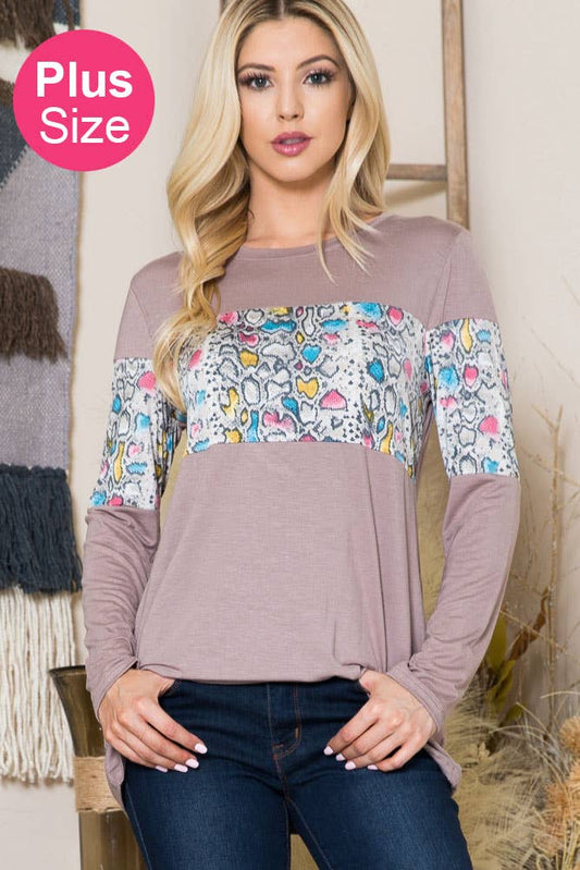 Patterned Chest Long Sleeve*