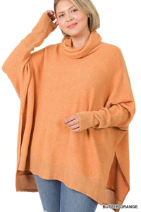Butter Orange Cowl Neck Sweater*
