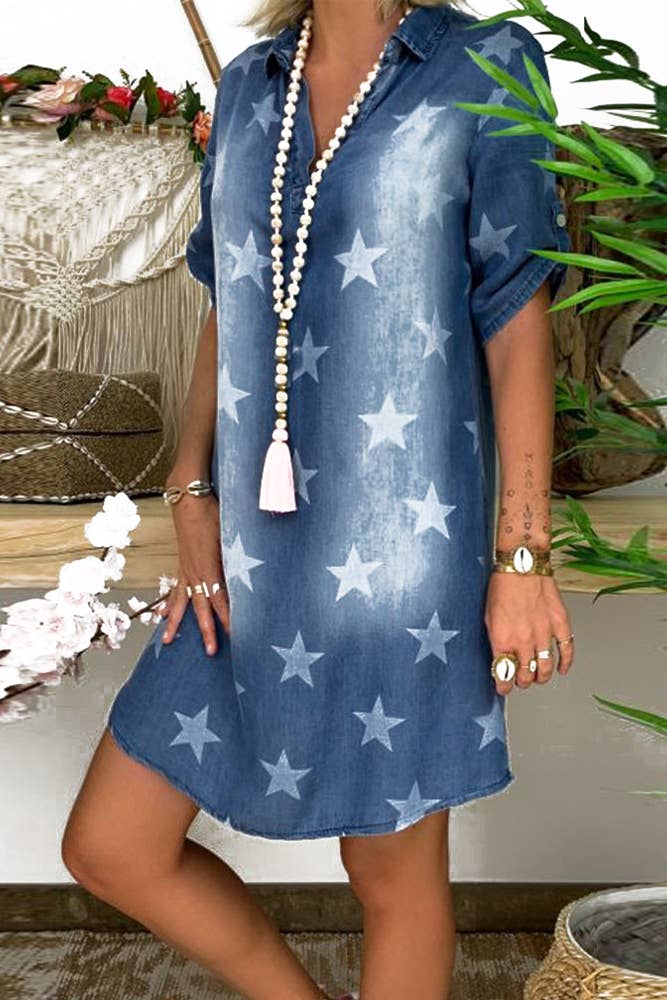 Stars Denim Dress*