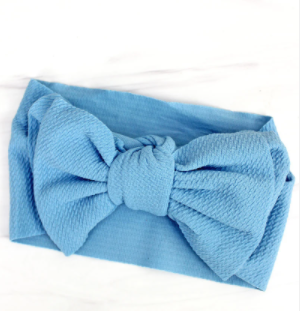 Baby Blue Head Wrap Bow*