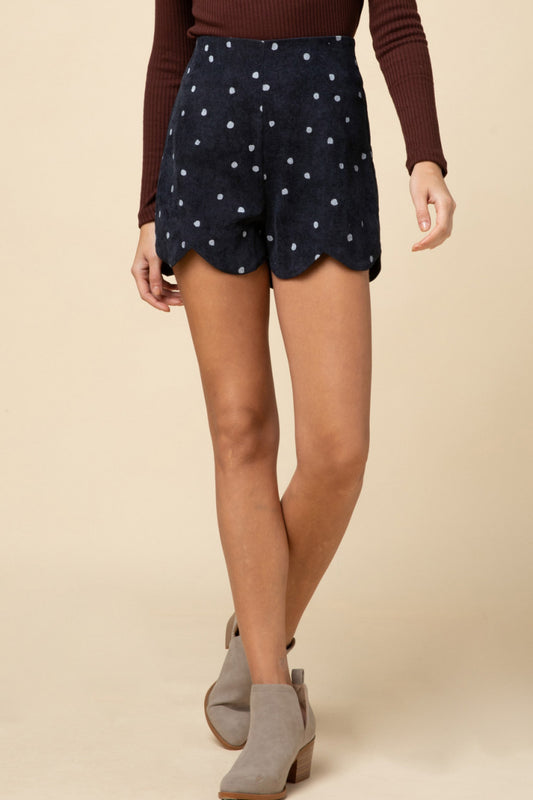 Polka-Dot and Scalloped shorts