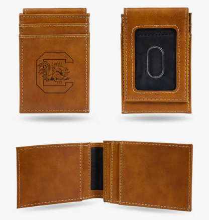 South Carolina Gamecocks Engraved Front Pocket Wallet