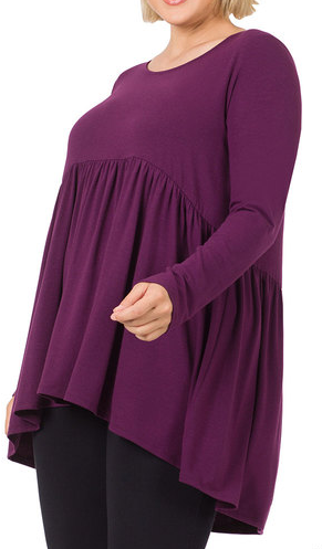 Dark Plum Peplum*