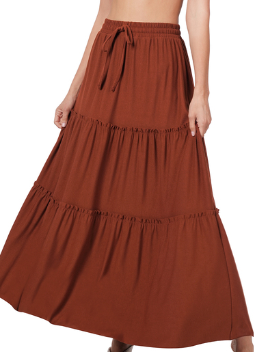 Dark Rust Maxi Skirt