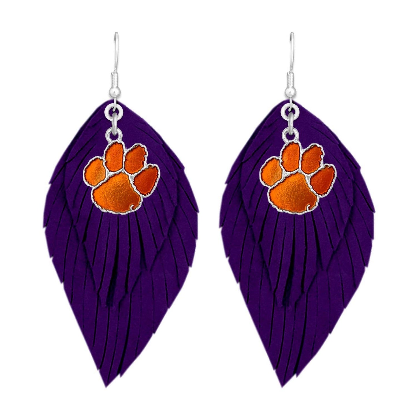 Clemson Tigers NCAA Iridescent Logo Boho Babe Earrings*