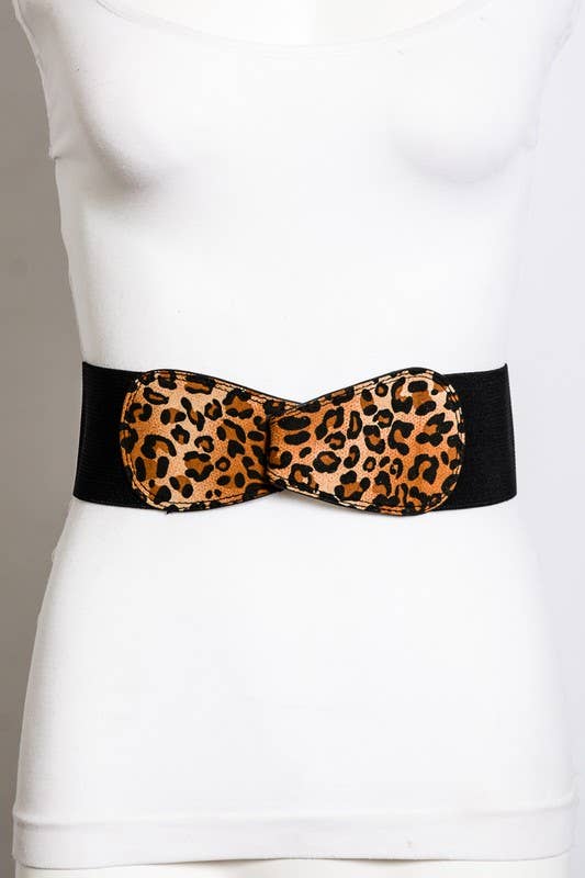 Leopard Print Elastic Belt*