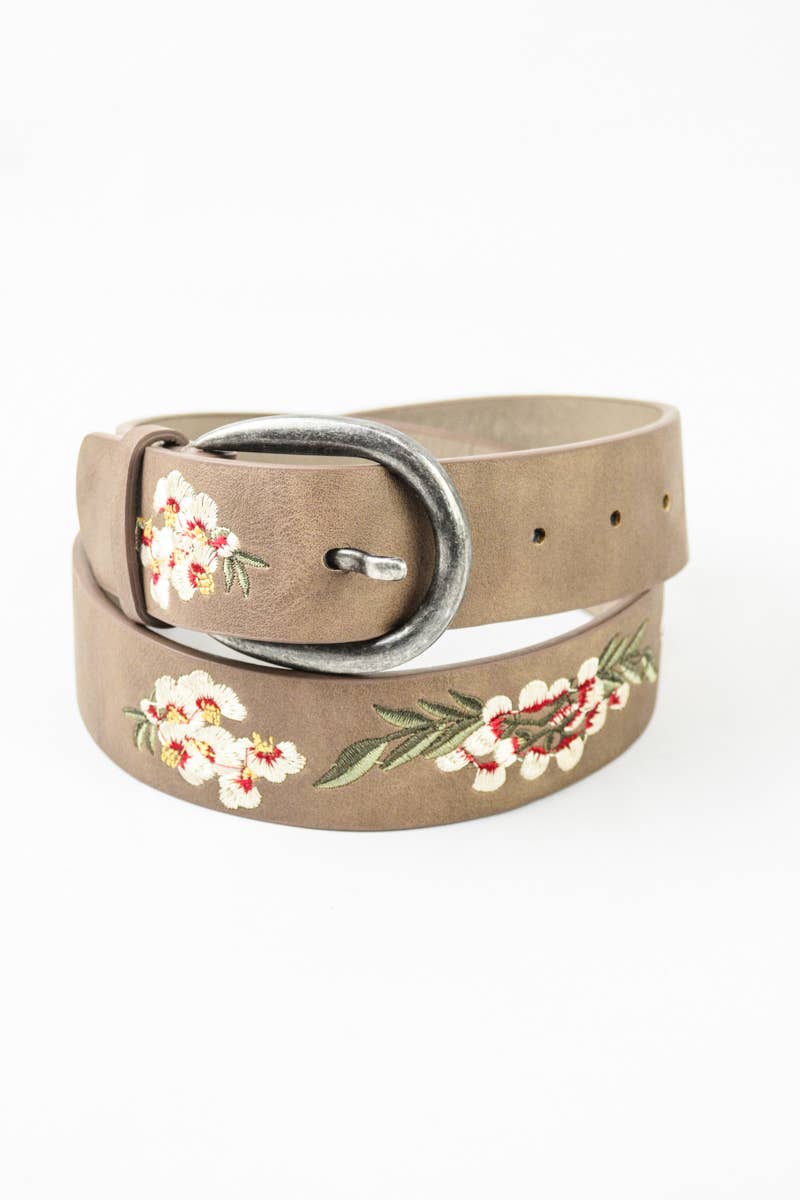 Hibiscus Embroidered Bohemian Belt*