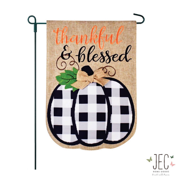 Black and White Buffalo Plaid Pumpkin