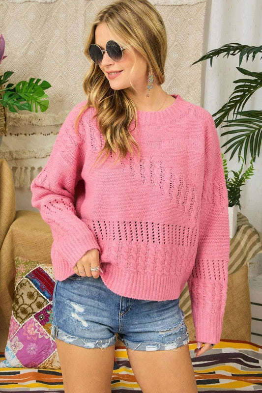 Flamingo Knitted Sweater*