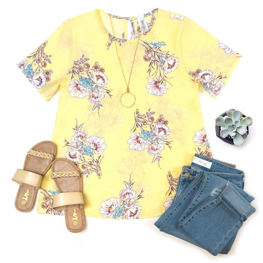 Yellow Floral Top*