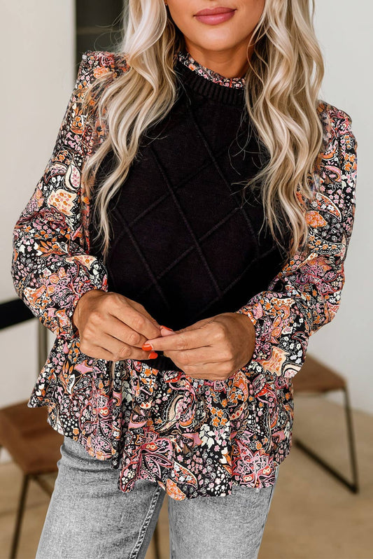 Floral Peplum Sweater*