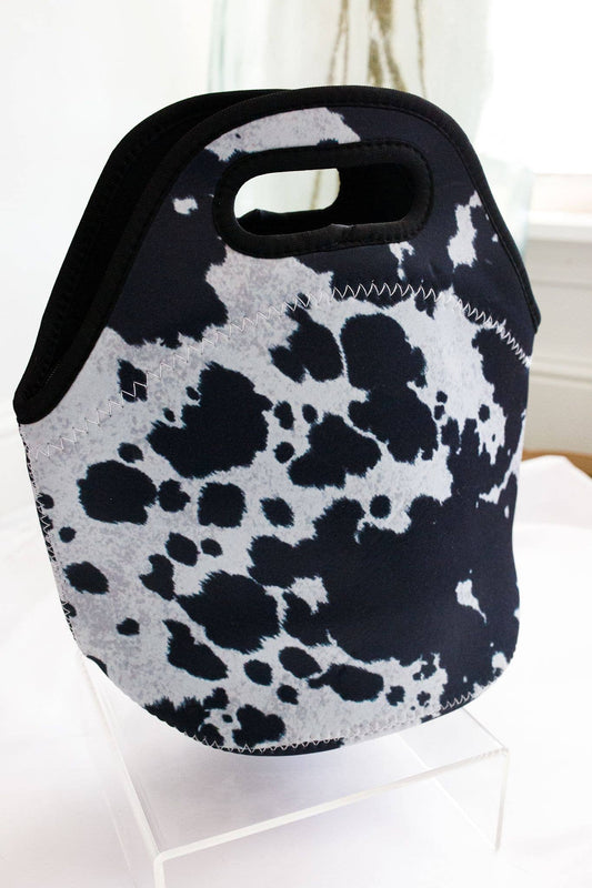 Black Cowhide Lunch Tote*