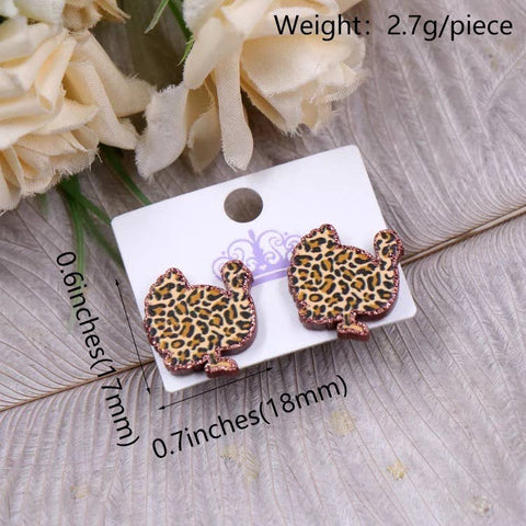 Stud leopard Turkey earrings*