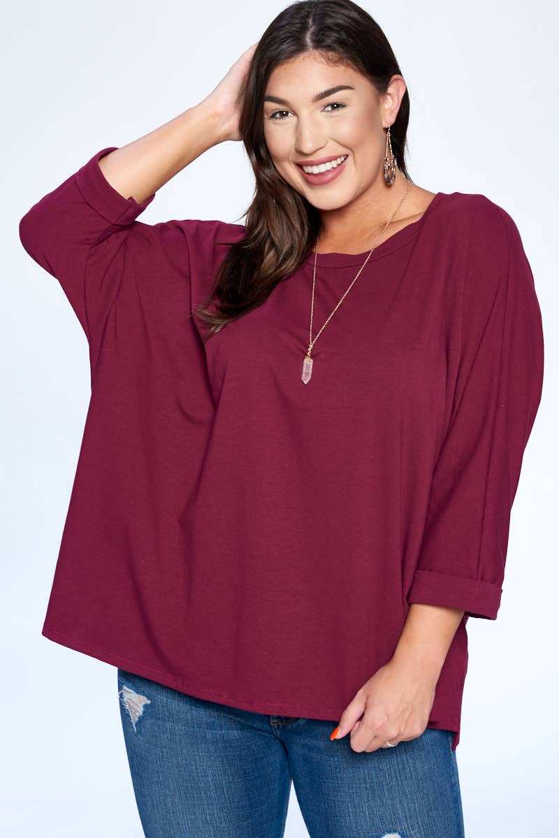 Burgundy Cotton Top*