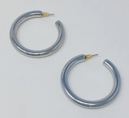 Colored Tube Hoop Earrings*