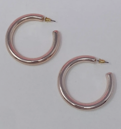 Colored Tube Hoop Earrings*