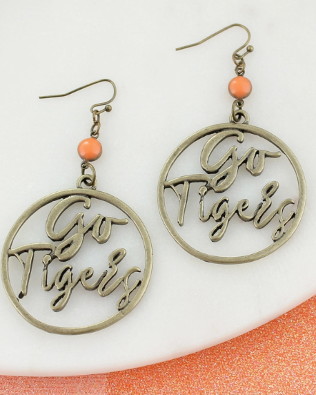 Go Tigers Dangle Earrings*