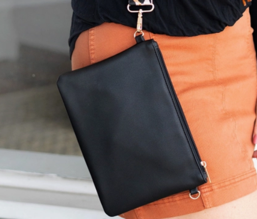 Madeline Black Wristlet