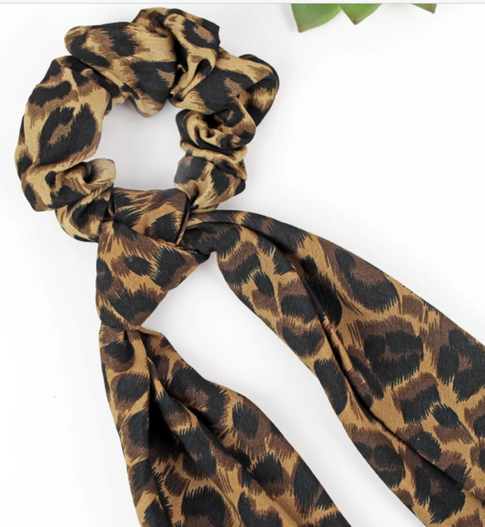 Leopard Scarf Scrunchie